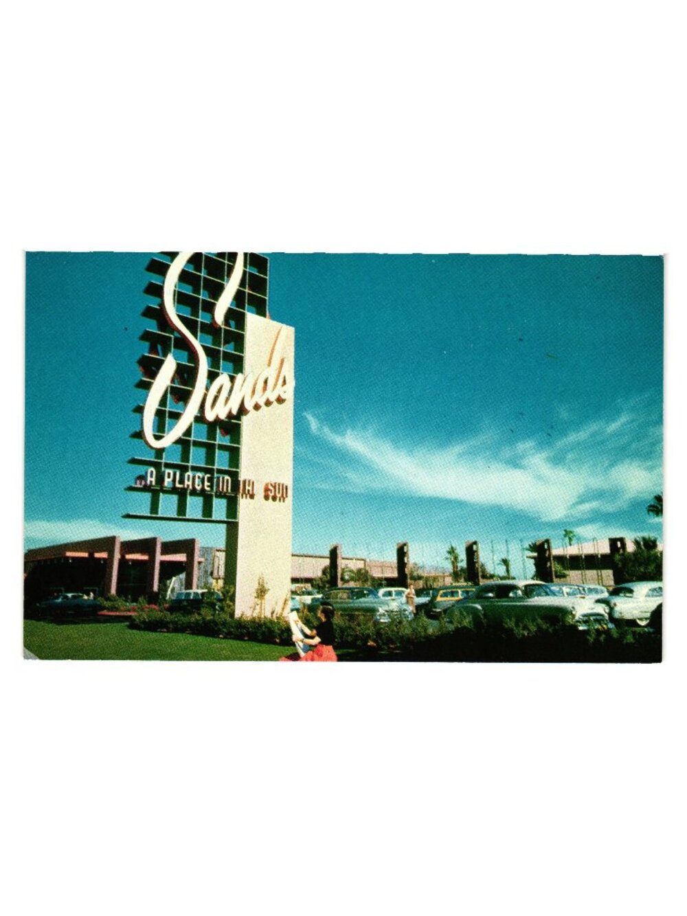 Sands Hotel Las Vegas Nevada Vintage Postcard Bermuda Architecture Strip Hotels